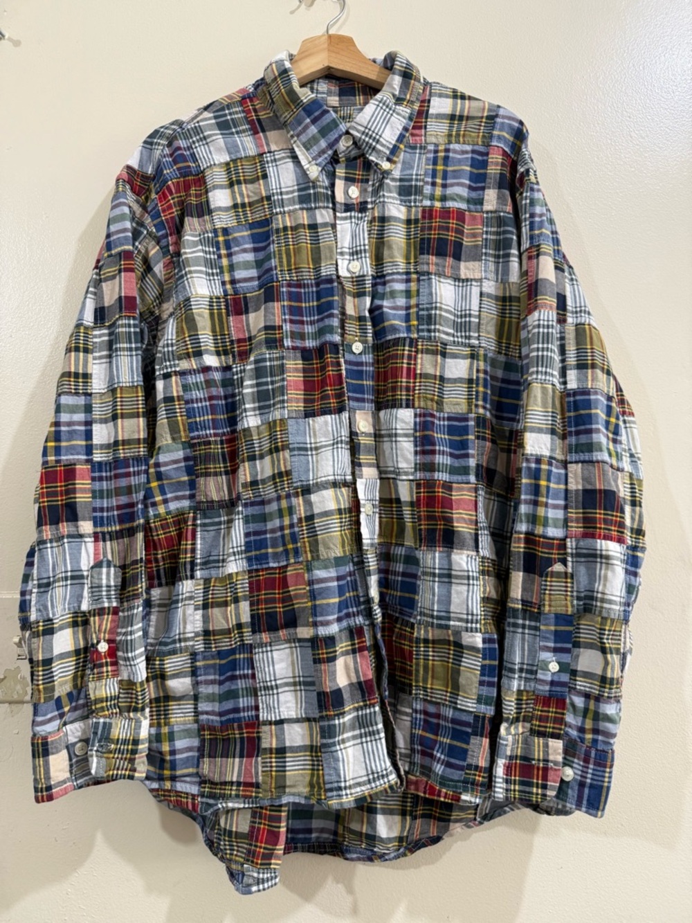Brooks Brothers Multicolor Plaid Patchwork Button-Down Shirt